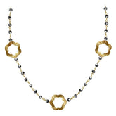 CHG-199-PY-18" 18K Gold Overlay Necklace With Pyrite Beads Bali Designs Inc
